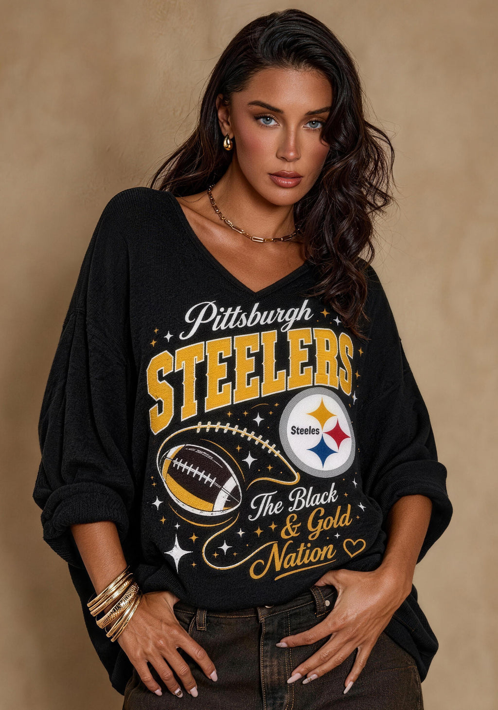 Women Pittsburgh Steelers Long Sleeve Game Day Shirt