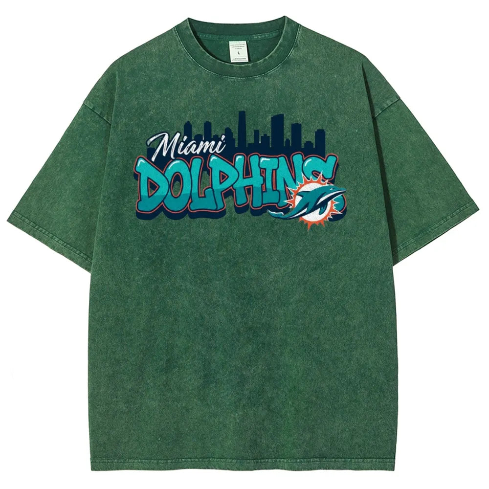 Miami Dolphins Unisex Vintage Washed T-shirt