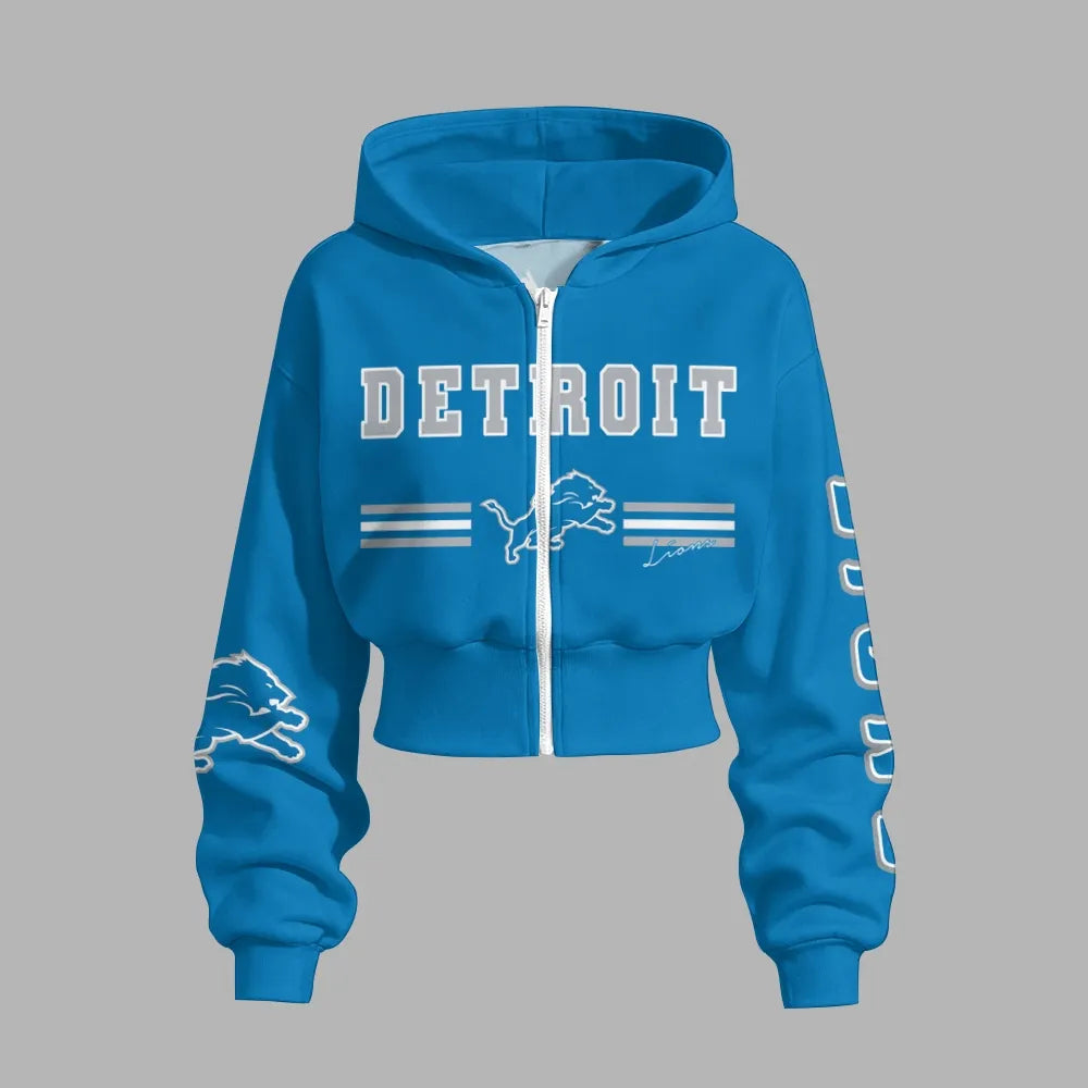 Detroit Lions Zip-up hooded jacket and elastic-waist pants set | NFL