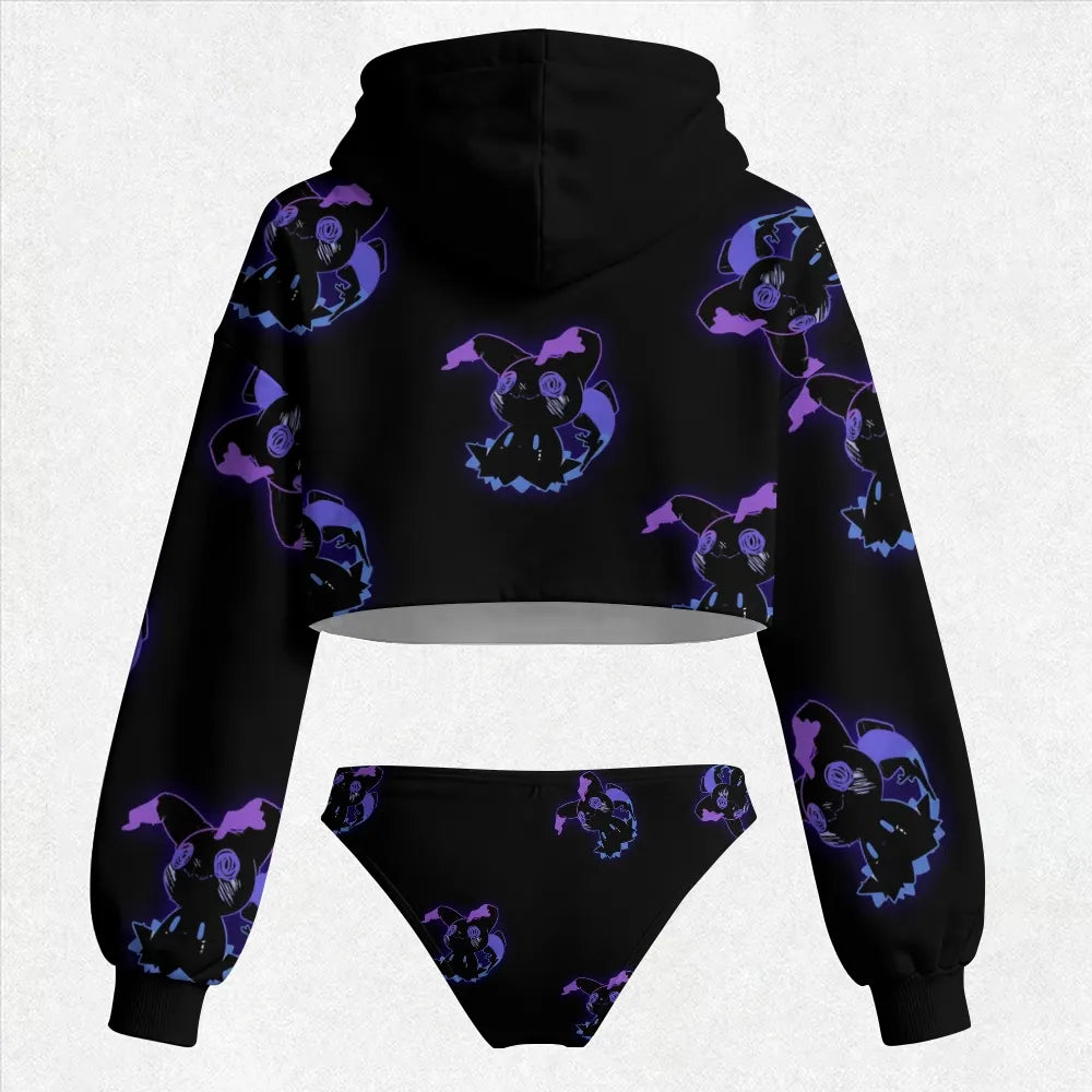 Pokémon Women's Cropped Hoodie & Thong Sets
