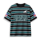 Men's Philadelphia Eagles Striped Crew Neck Short Sleeve T-Shirt