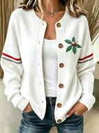 Women'S Casual Football Plant Knitted Cardigan Top