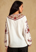 Women's Kansas City Chiefs Floral Printed V-Neck Long Sleeve Shirt