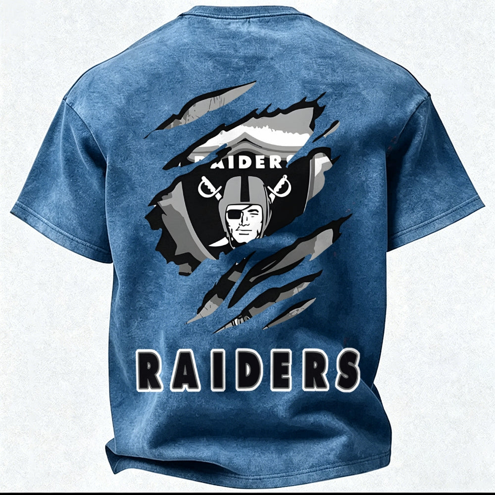 Las Vegas Raiders Printed Unisex 100% Pure Cotton Washed T-Shirt