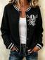 Women'S Casual Football Plant Knitted Cardigan