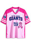 Women New York Giants Breast Cancer Awareness Pink Ribbon Mesh Jersey
