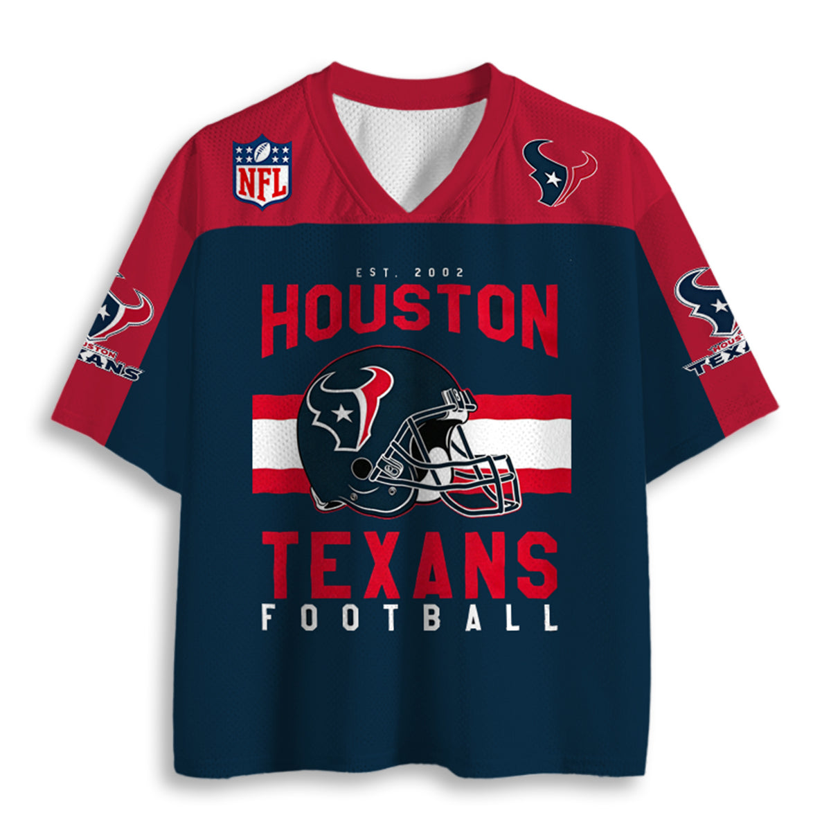 Houston Texans EST 2002 Helmet Graphic Jersey Shirts