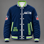 Seattle Seahawks Navy Varsity Jacket