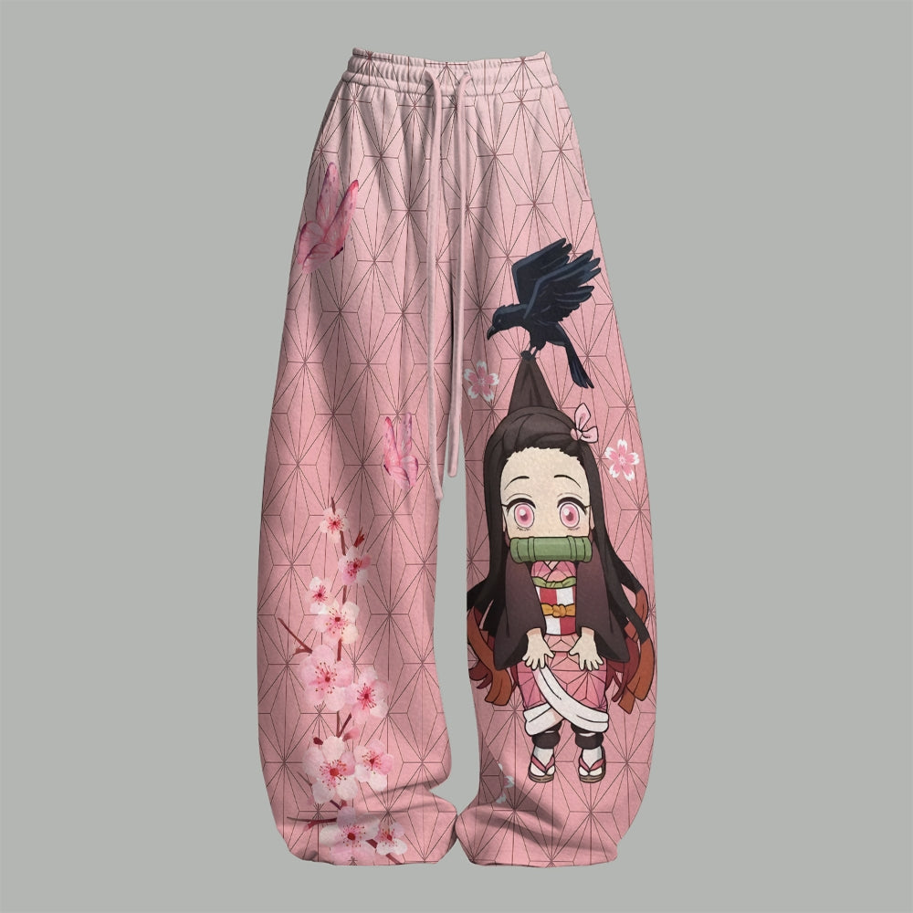 Demon Slayer Top & Elasticated Trousers Two-Piece Set
