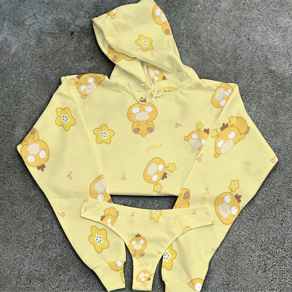 "Pokémon" Women's Hooded Thicken Suit Set