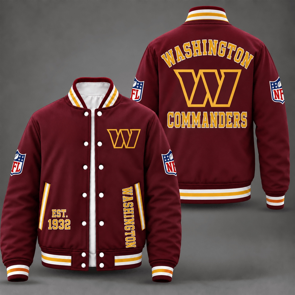 Washington Commanders Maroon Varsity Jacket