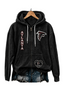 Atlanta Falcons Women Heart Football Graphic Zip Up Hoodie