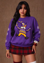 Women's Minnesota Vikings Christmas Gnome Crewneck Sweatshirt