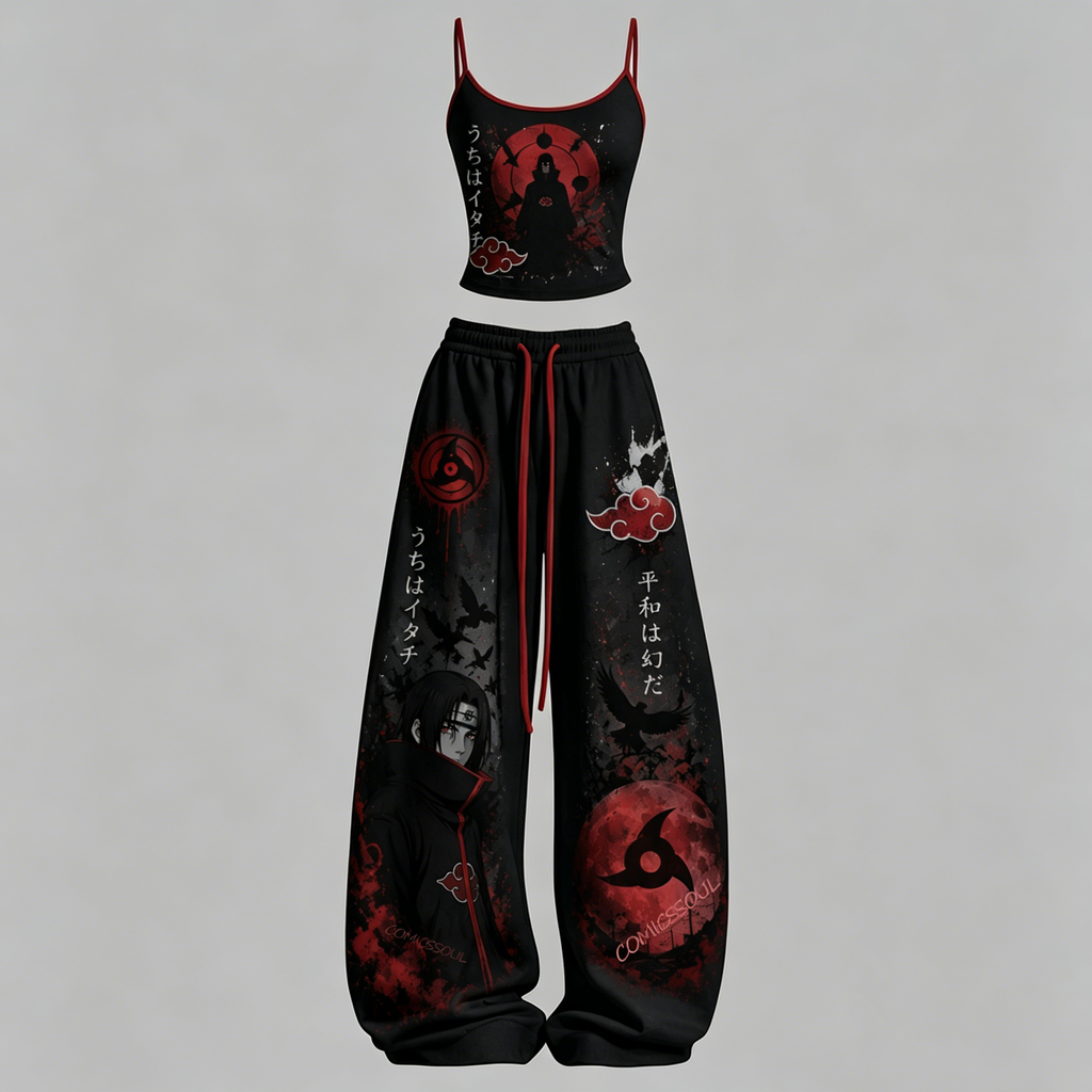 Naruto Top & Elasticated Trousers Two-Piece Set