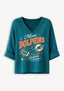 Women Miami Dolphins Fins Up Graphic Long Sleeve Game Day Shirt
