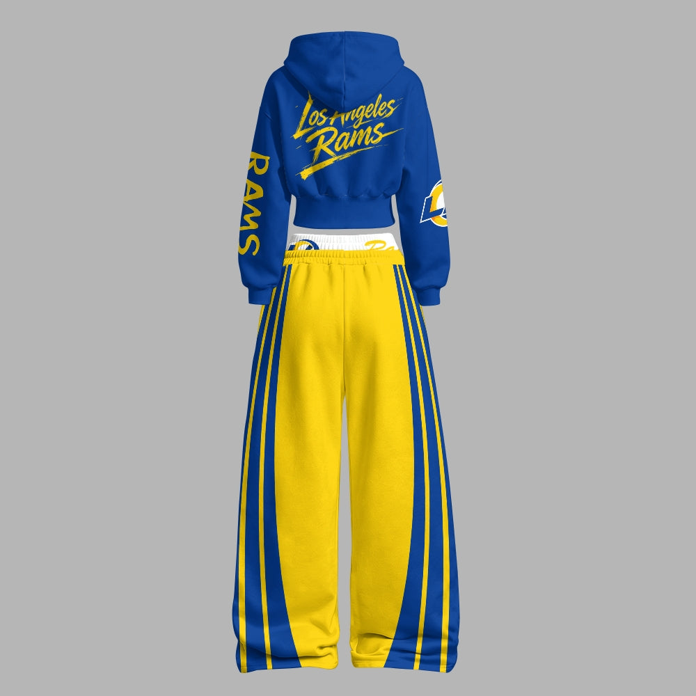 Los Angeles Rams Zip-up hooded jacket and elastic-waist pants set