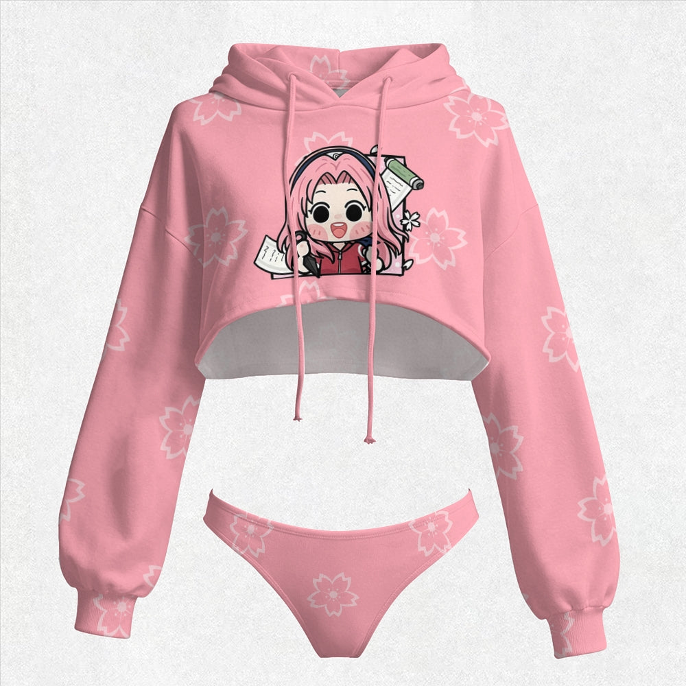 NARUTO Women's Hooded Thicken Suit Set