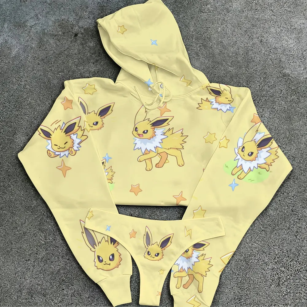 "Pokémon" Women's Hooded Thicken Suit Set
