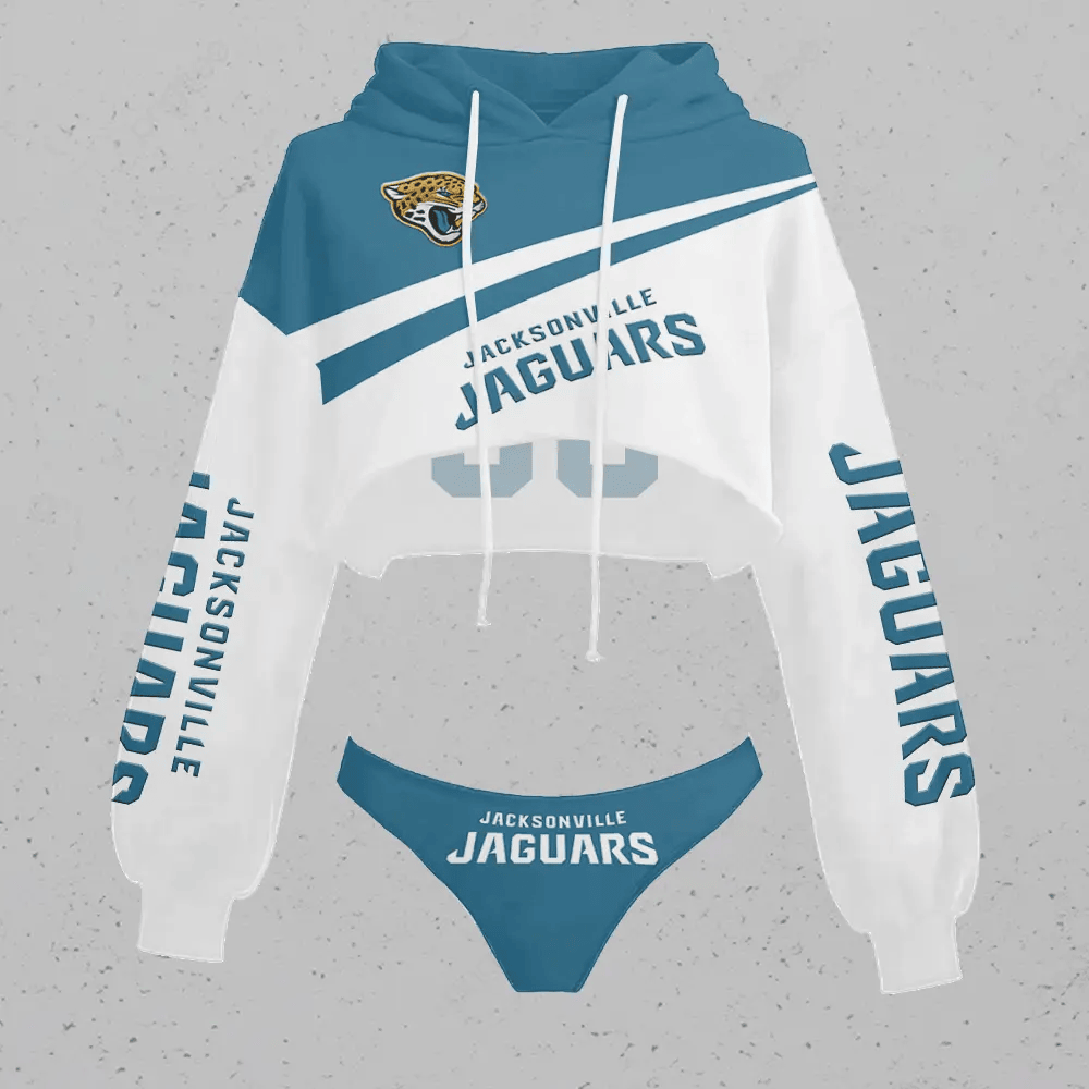 Jacksonville Jaguars Cropped Hoodie & Bottom Set