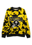Pittsburgh Steelers Yellow Black Camo Graphic Crewneck Sweatshirt