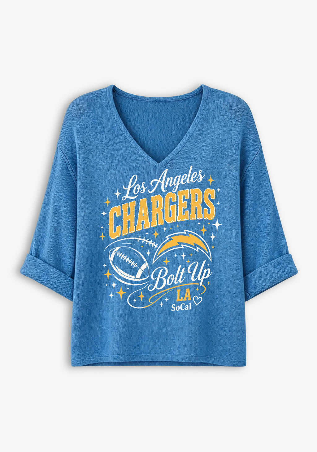 Women Los Angeles Chargers Long Sleeve Game Day Shirt