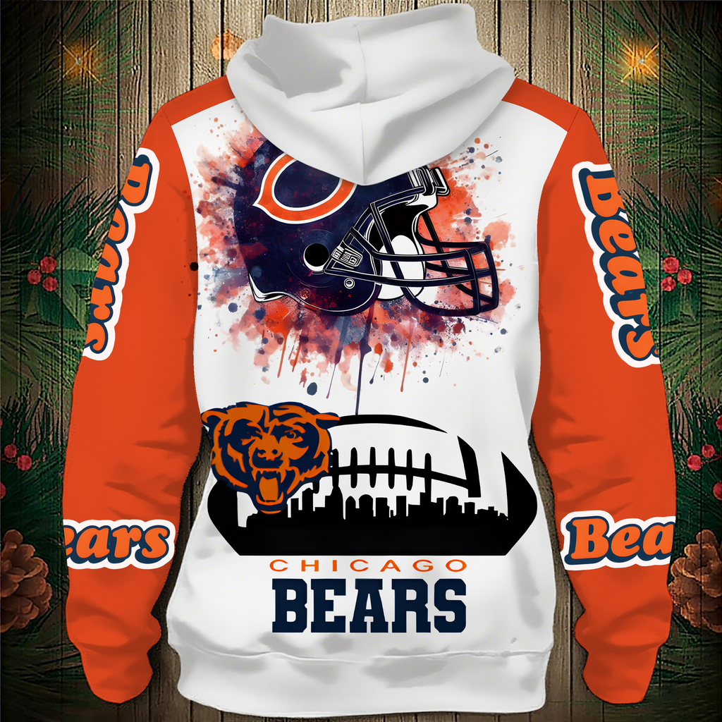 Chicago Bears 2026 New 3D Graphic Hoodie