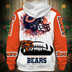 Chicago Bears 2026 New 3D Graphic Hoodie