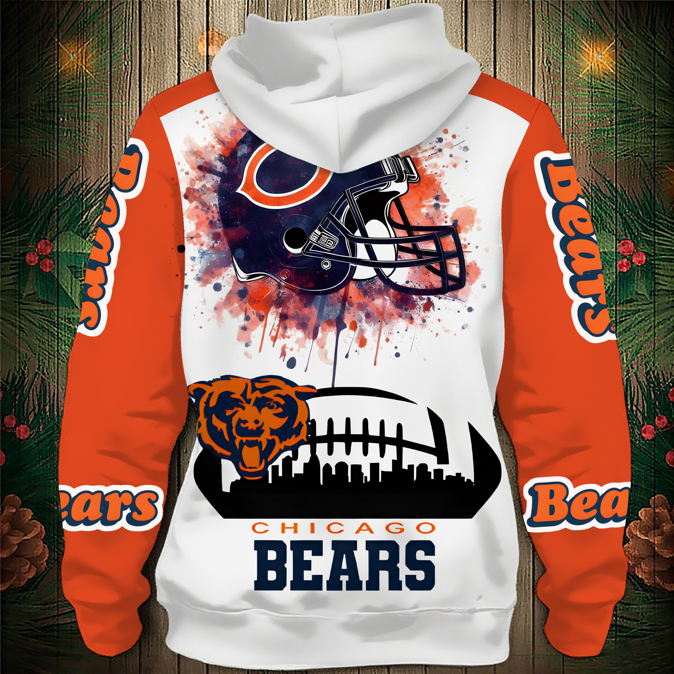 Chicago Bears 2026 New 3D Graphic Hoodie