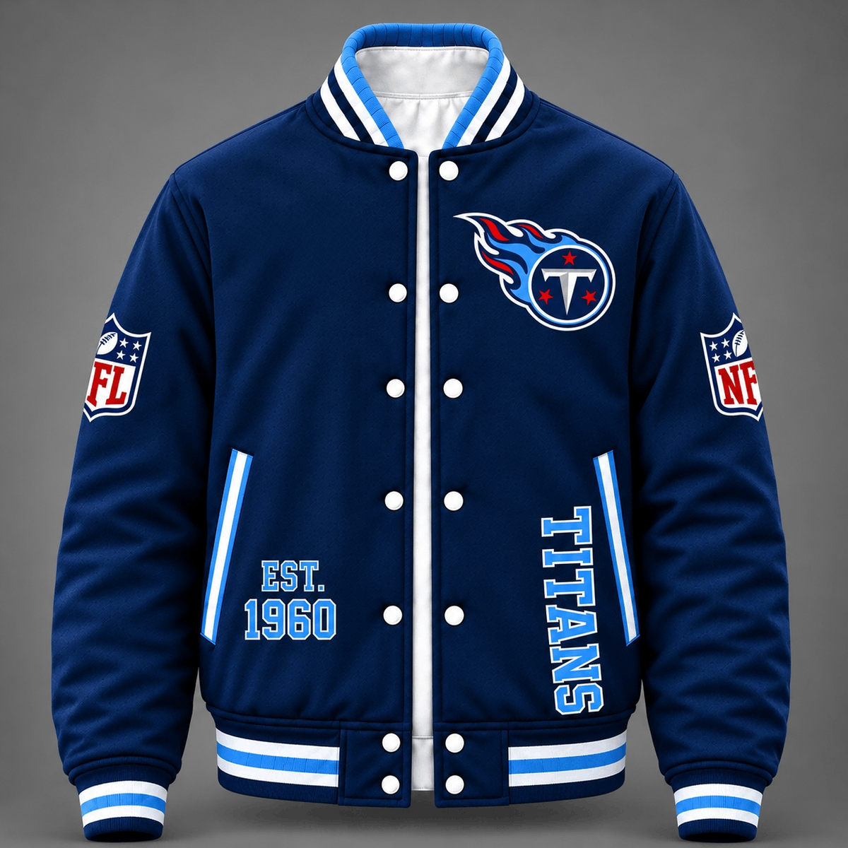 Tennessee Titans Navy Varsity Jacket