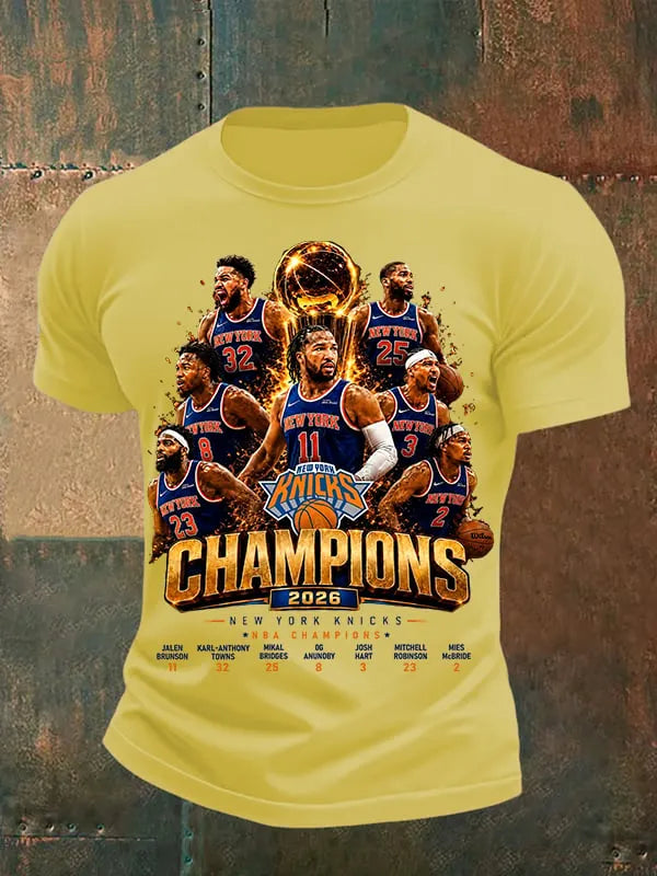 Men's New York Knicks Champions Team Roster T-shirt