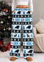 Womens Carolina Panthers Christmas Wide Leg Pants