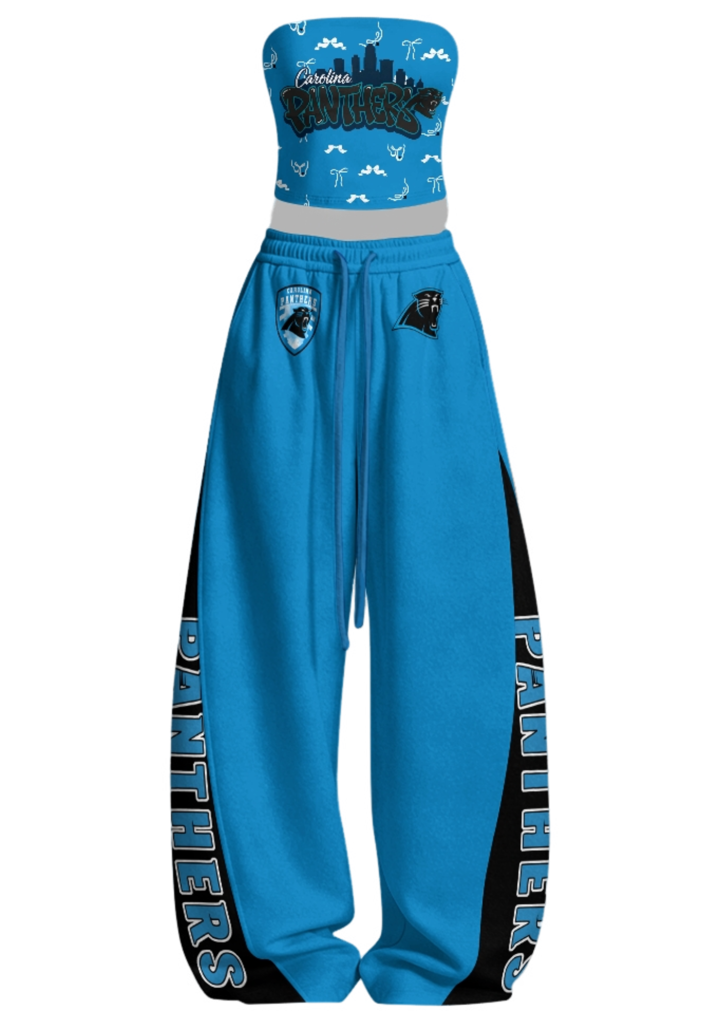 Carolina Panthers Tops & Elasticated Trousers Two-Piece Set Main image
