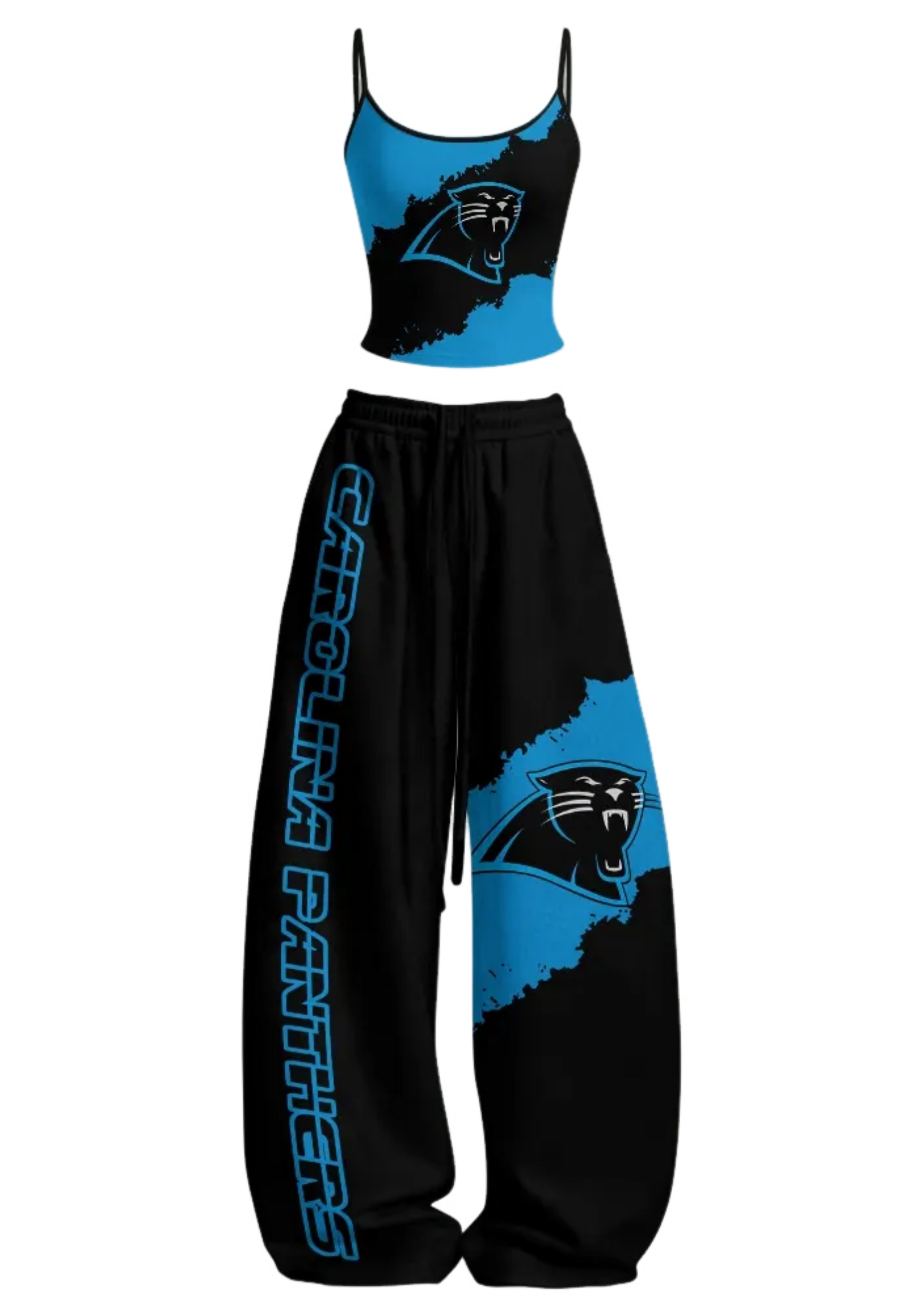 Carolina Panthers Tops & Elasticated Trousers Two-Piece Set Main image