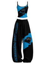 Carolina Panthers Tops & Elasticated Trousers Two-Piece Set