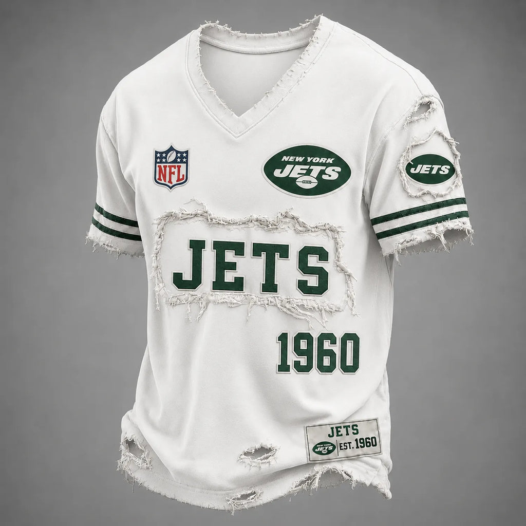 NYJ x NFL LUXURY V-Neck T-Shirt 3005 DatND DVT