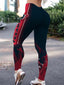 Houston Texans Red Flame Workout Leggings For Lady