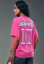 Carolina Panthers Pink Out Tackle Breast Cancer Awareness V-Neck T-Shirt