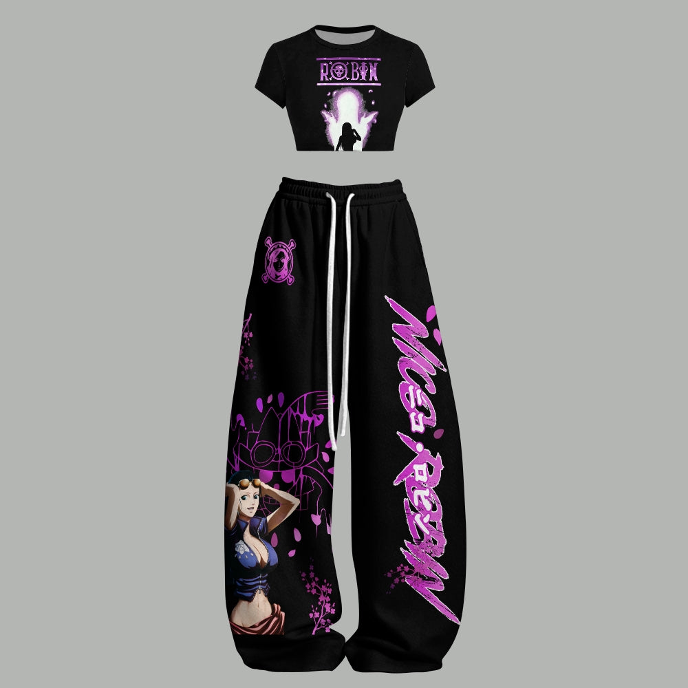 One Piece T-Shirt  & Elasticated Trousers Two-Piece Set