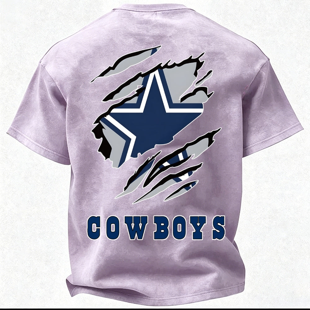 Dallas Cowboys Printed Unisex 100% Pure Cotton Washed T-Shirt