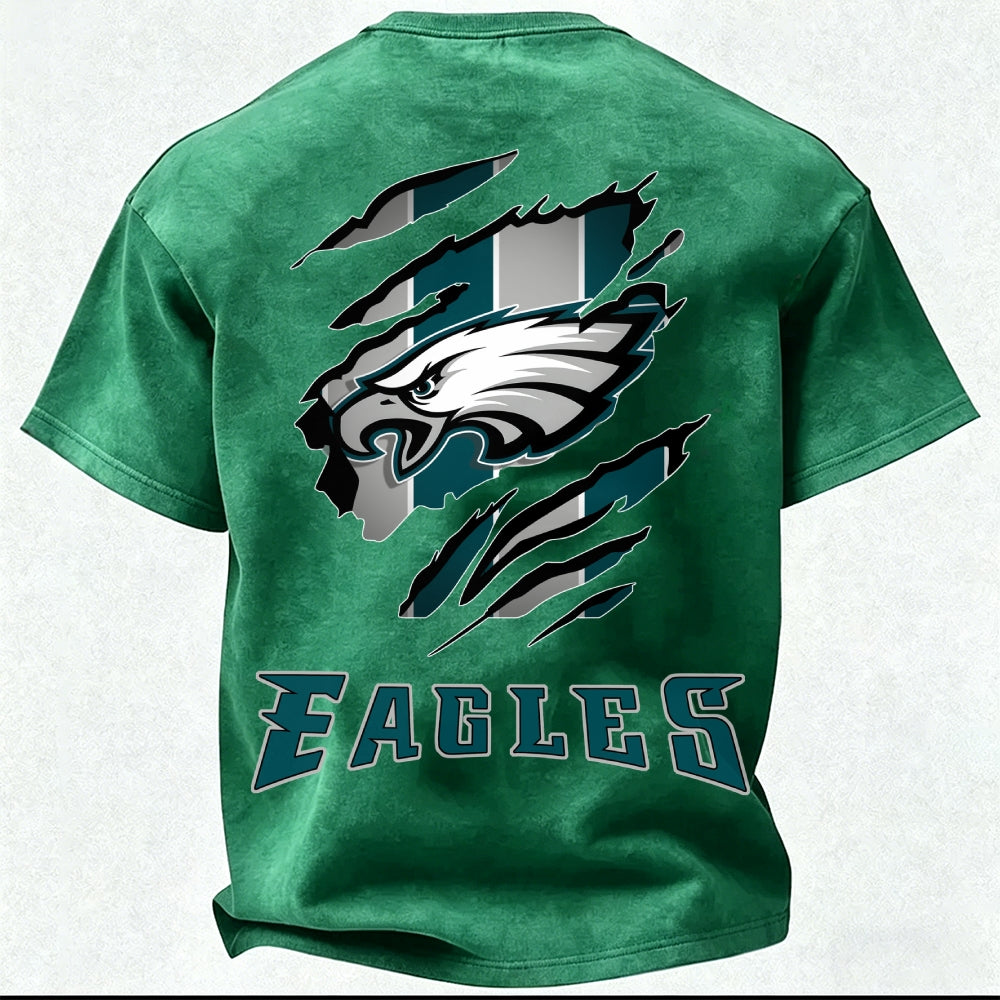 Philadelphia Eagles Printed Unisex 100% Pure Cotton Washed T-Shirt