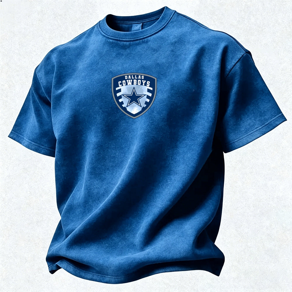 Dallas Cowboys Printed Unisex 100% Pure Cotton Washed T-Shirt