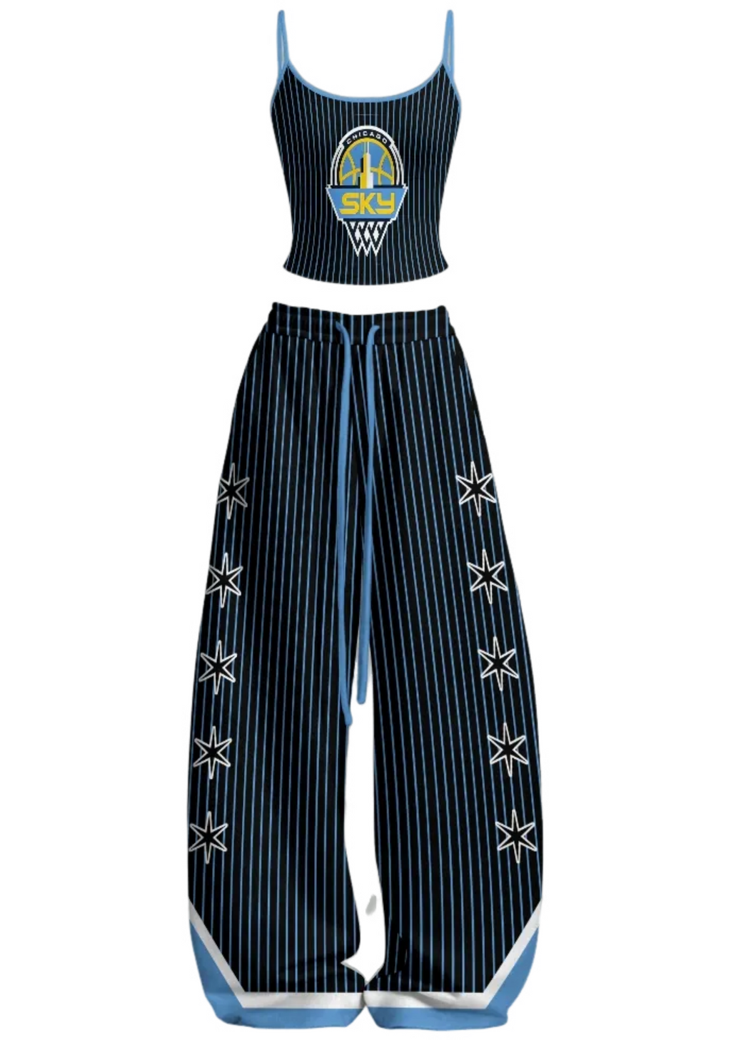 Chicago Sky Tops & Elasticated Trousers Two-Piece Set