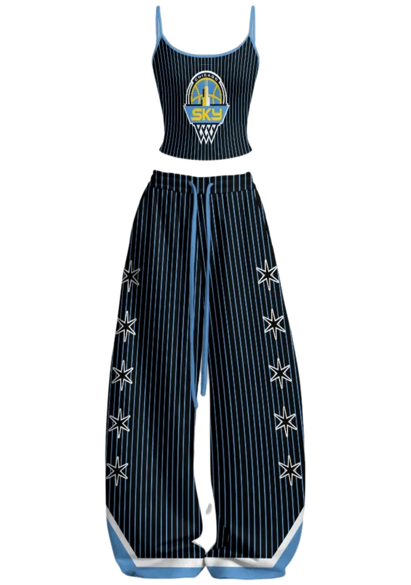 Chicago Sky Tops & Elasticated Trousers Two-Piece Set