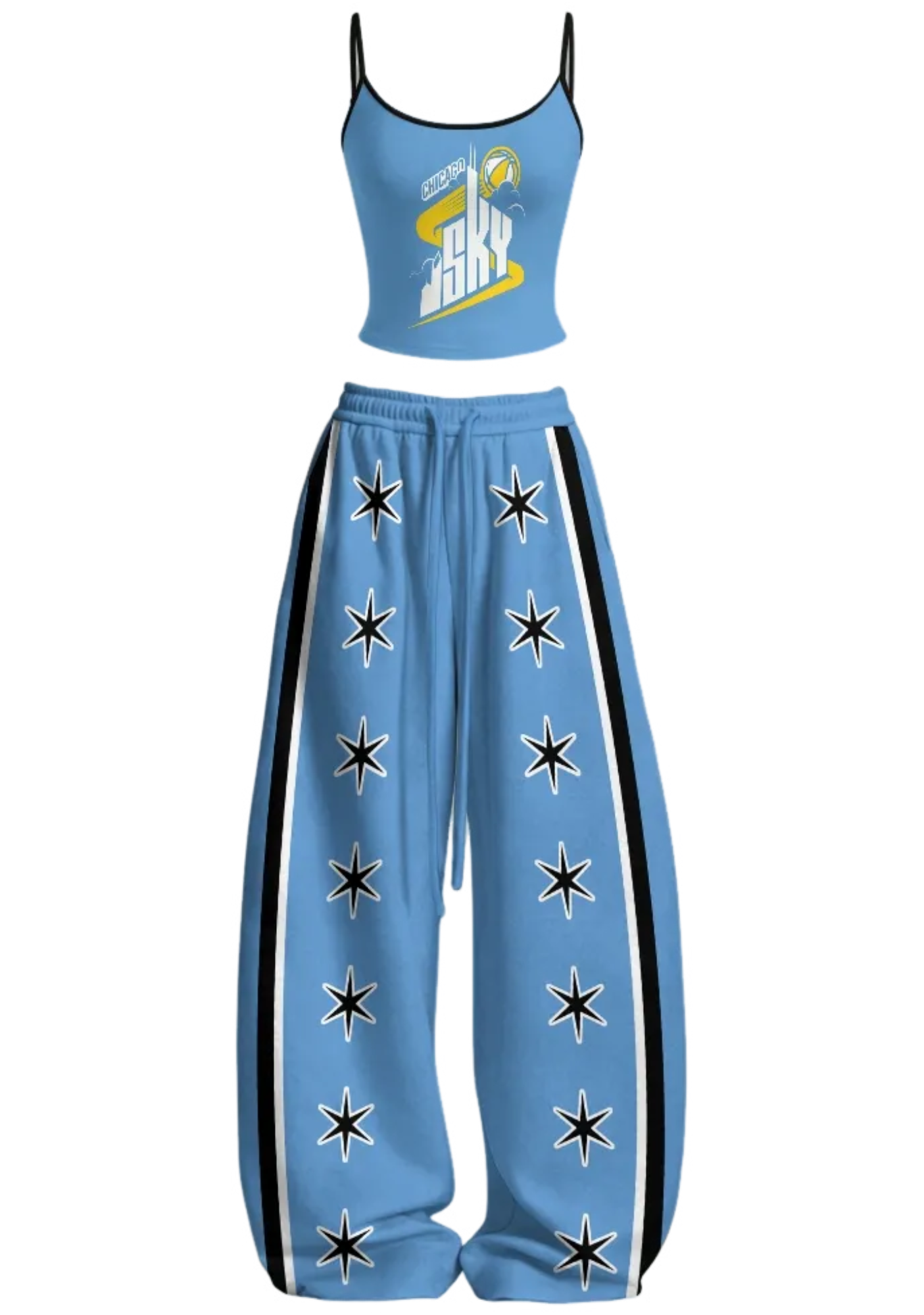 Chicago Sky Tops & Elasticated Trousers Two-Piece Set Main image