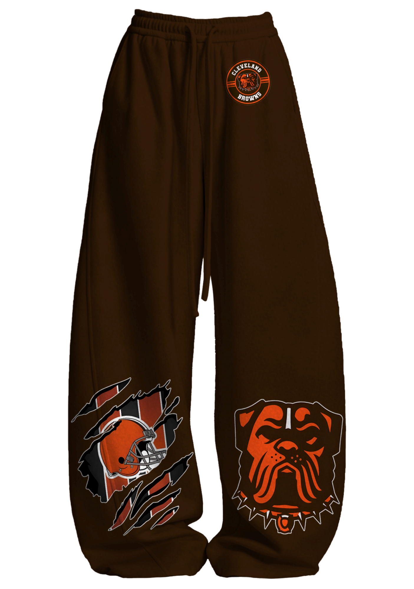 Cleveland Browns Tops & Elasticated Trousers Two-Piece Set