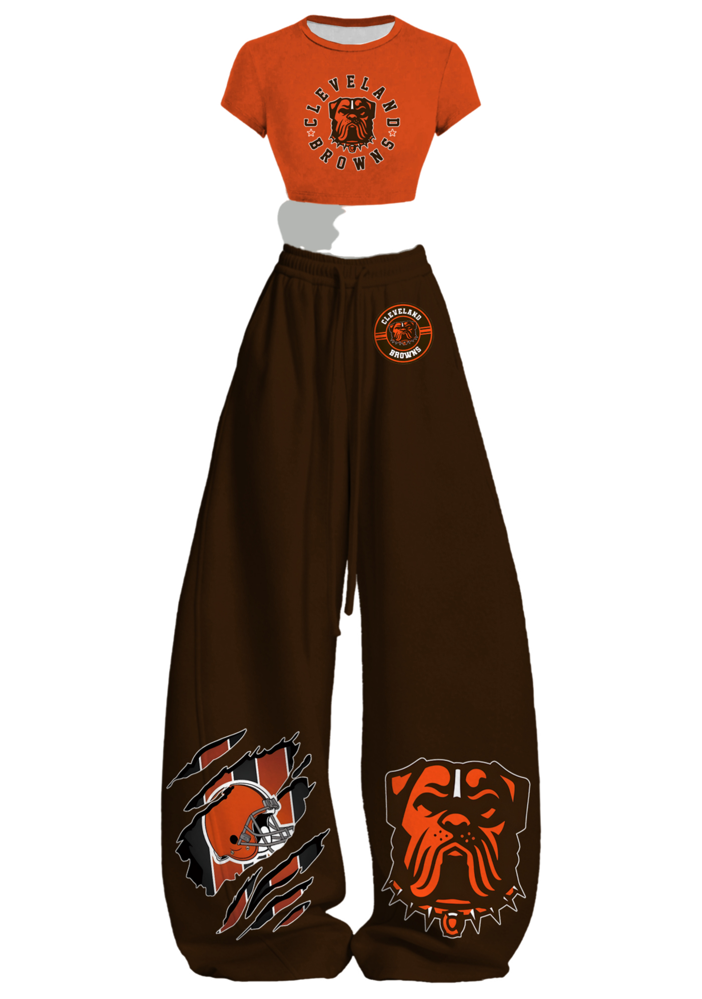 Cleveland Browns Tops & Elasticated Trousers Two-Piece Set Main image