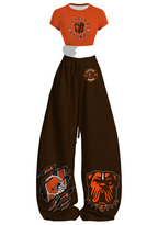 Cleveland Browns Tops & Elasticated Trousers Two-Piece Set