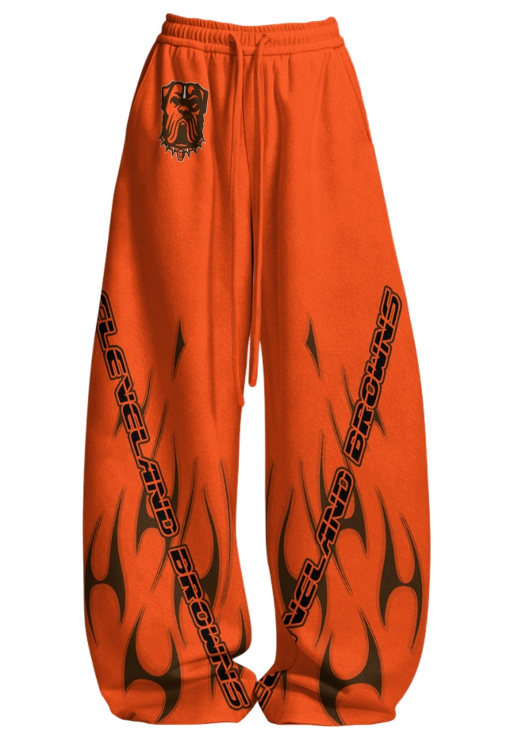 Cleveland Browns Orange Tops & Elasticated Trousers Two-Piece Set