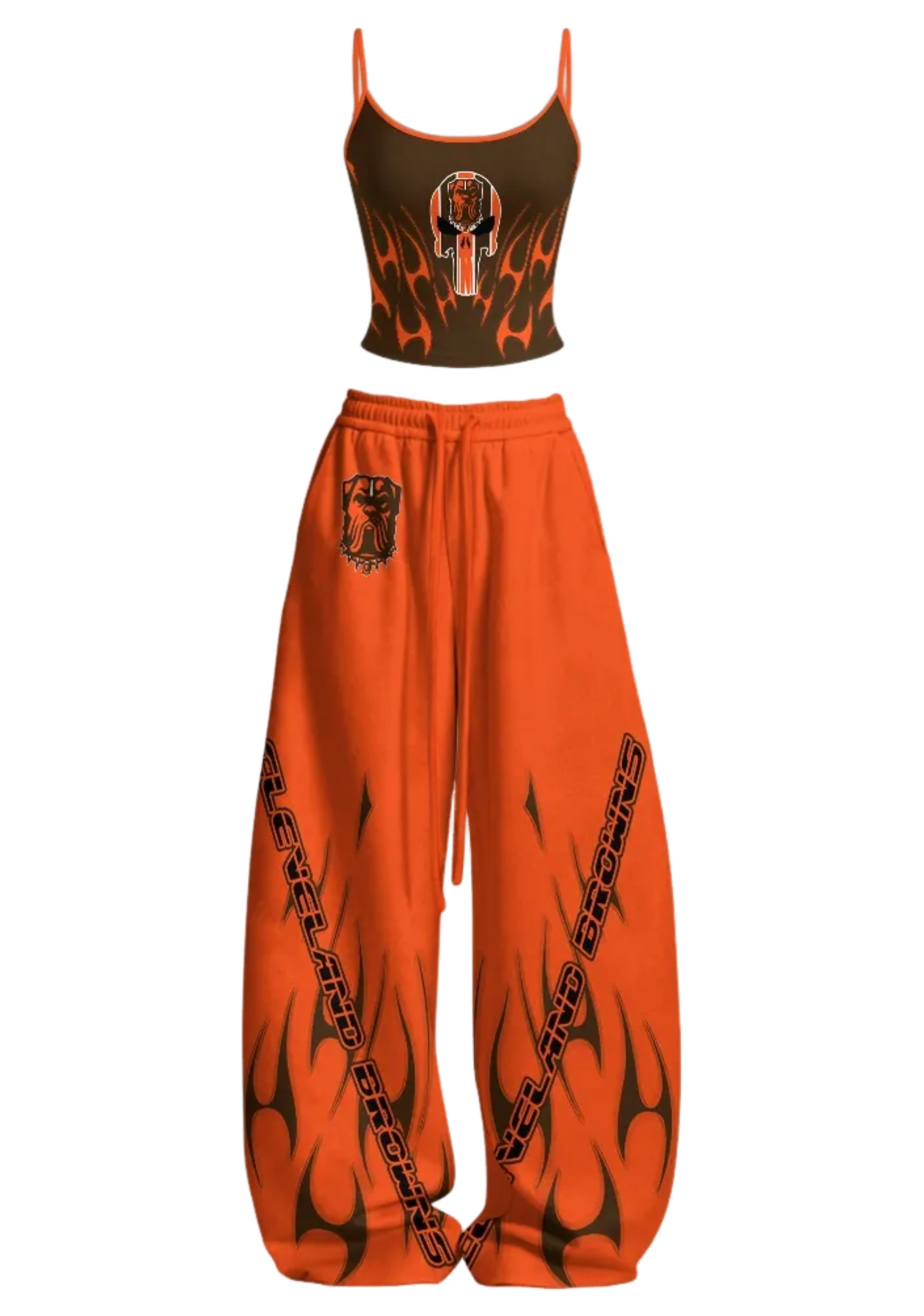Cleveland Browns Orange Tops & Elasticated Trousers Two-Piece Set Main image