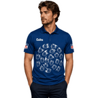 Colts Circular Horseshoe Print Men's Fan Polo Shirt